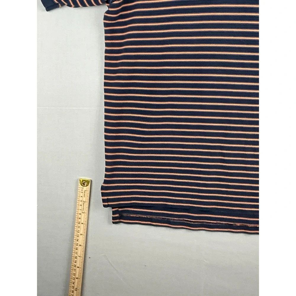 Polo Ralph Lauren Golf Shirt Men's Size XL Blue Orange Striped Short Sleeve